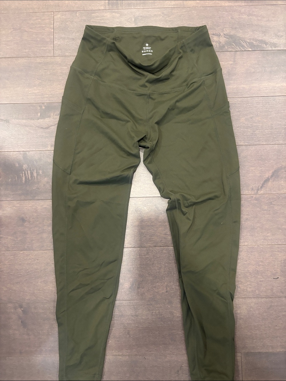 Amazon Olive Green High-Waist Leggings